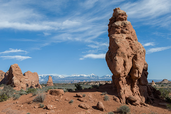 La Sal Mountains, Arches National Park, Utah