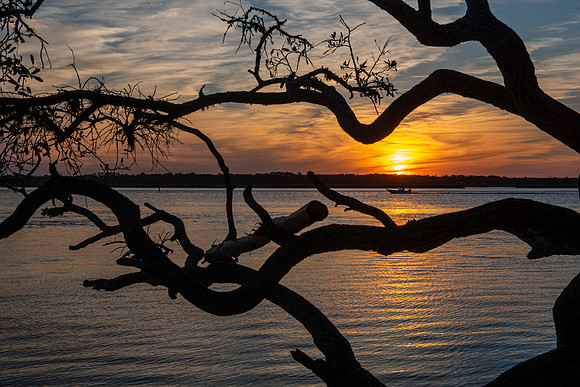 Florida St Augustine sunset boat river