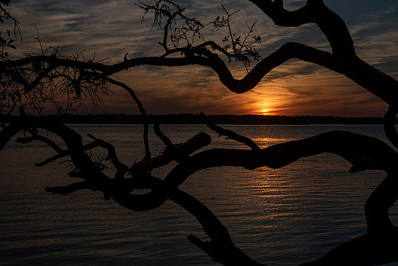 Florida St Augustine sunset on river 1